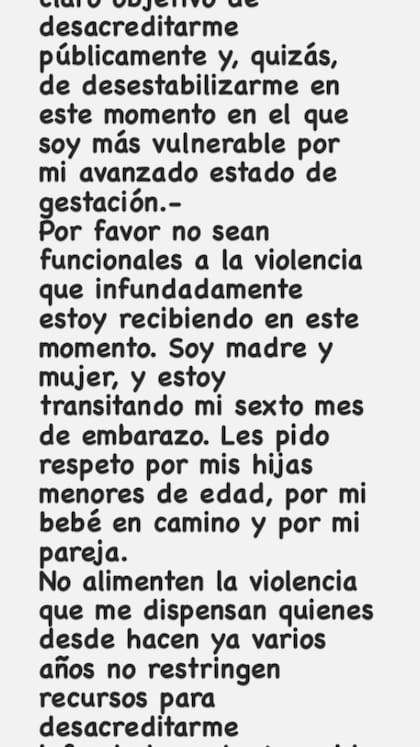 El fuerte descargo que Nicole Neumann publicó a traves de sus stories de Instagram (Foto: captura Instagram/@nikitaneumannoficial)