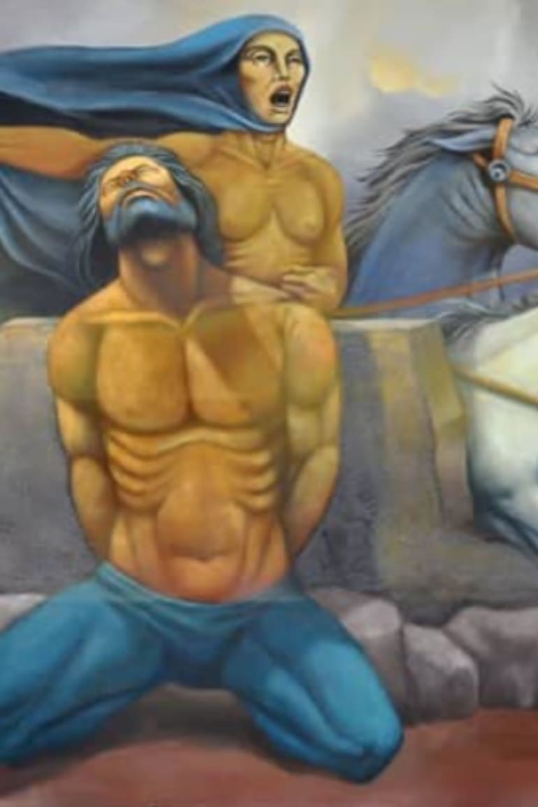 El fusilamiento de Dorrego en la versión del artista plástico Rodolfo Campodónico