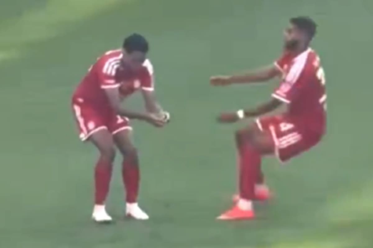 El futbolista de Bayern Munich, Jamal Musiala, previo a su desmayo