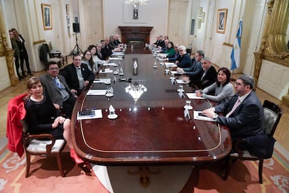 El Gabinete nacional se reunió esta mañana en la Casa Rosada