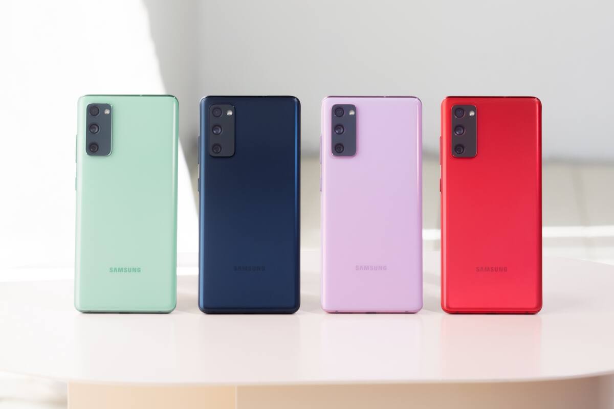 El Galaxy S20 FE reemplaza el vidrio trasero por plástico (como en el Galaxy Note20) y permite estos colores para el smartphone