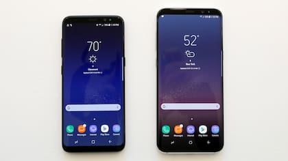 El Galaxy S8 y el Galaxy S8+, con pantallas de 5,8 y 6,2 pulgadas, respectivamente; son apenas más altos que los S7 y S7 Edge
