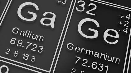 El galio y el germanio son críticos para la producción de productos electrónicos de alta tecnología.