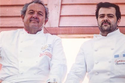 El "Gato Dumas" junto a Guillermo Calabrese en los años 90