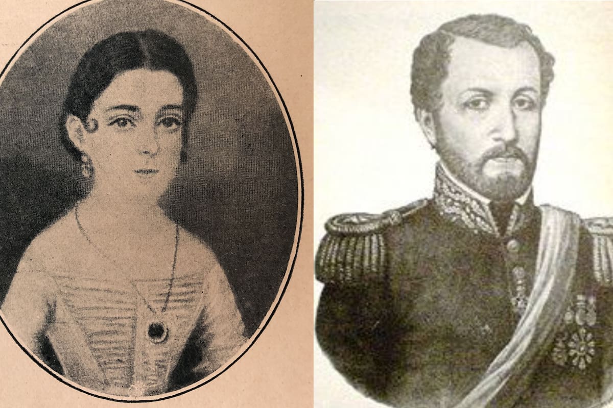 El General Lavalle y su hija Dolores a los 11 años