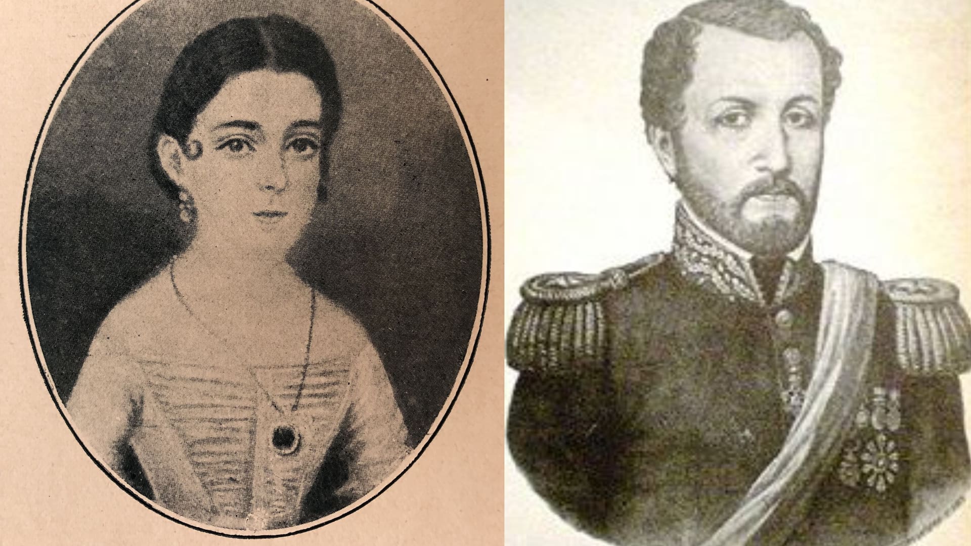 El General Lavalle y su hija Dolores a los 11 años