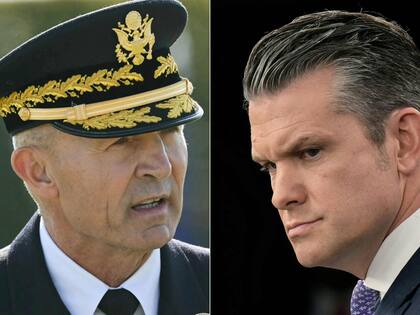 El general Randy George y el secretario de Defensa, Pete Hegseth