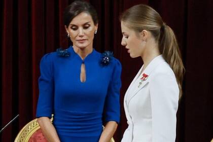El gesto de la reina Letizia que descolocó a Leonor durante la jura de la Constitución