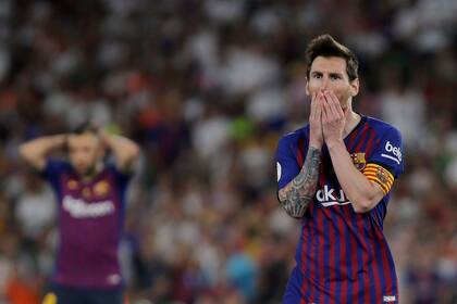 El gesto de Messi, elocuente.