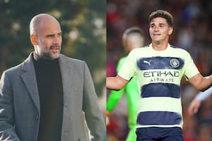 El gesto de Pep Guardiola con Julián Álvarez que quedó capturado en una imagen y se hizo viral