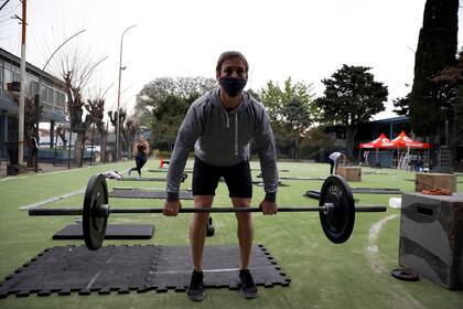 El gimnasio al aire libre en el Club Claudio Marangoni, en San Isidro