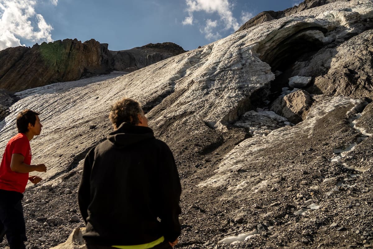 El glaciar de Monte Perdido, en los Pirineos, este verano (LUIS ALMODÓVAR)