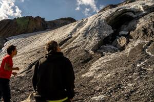 El glaciar de Monte Perdido, en los Pirineos, este verano (LUIS ALMODÓVAR)
