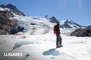El glaciar se encuentra en las inmediaciones de la reserva Los Huemules.