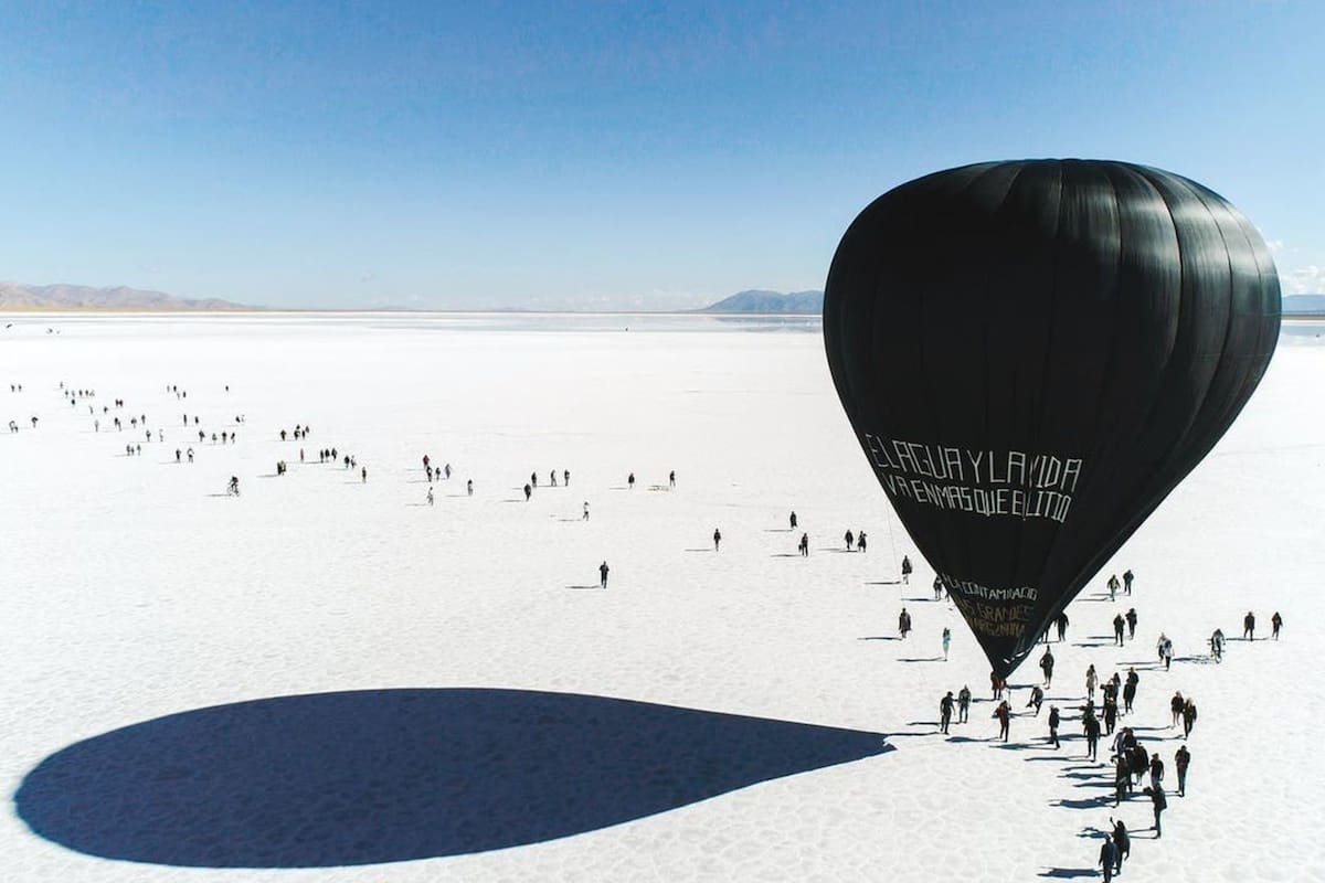 El globo de Saraceno se alzó en las Salinas Grandes de Jujuy en 2020
