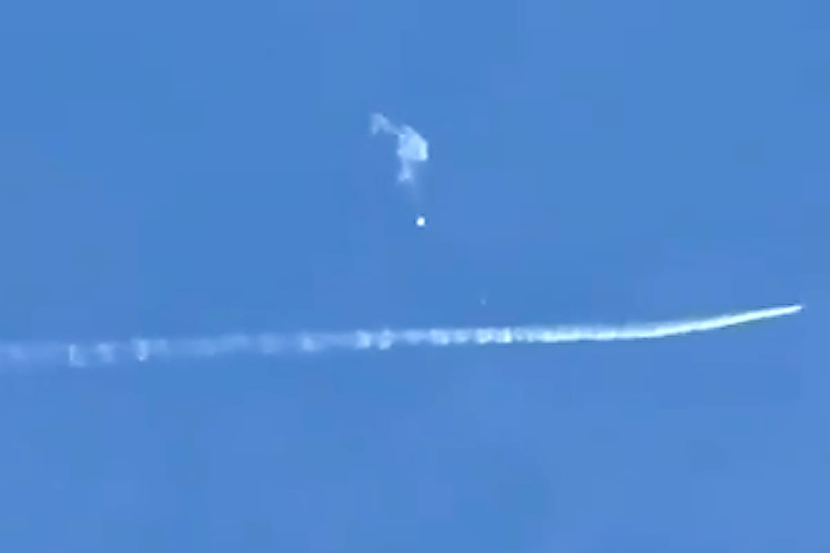 El globo fue derribado por aviones de combate norteamericanos