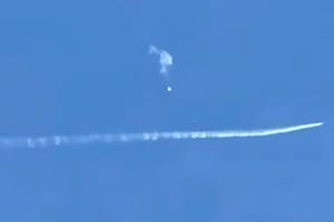 El globo fue derribado por aviones de combate norteamericanos