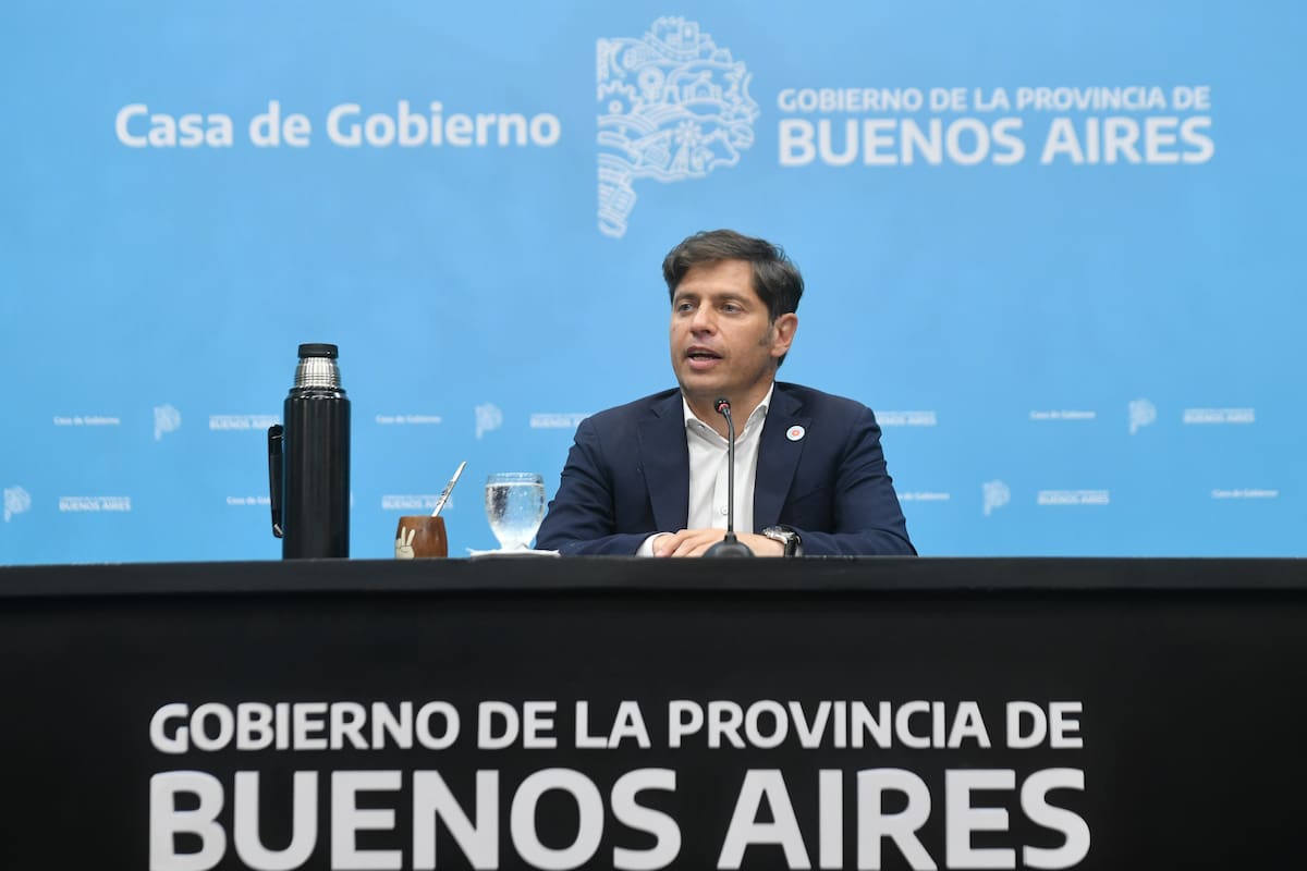 El gobernador Axel Kicillof