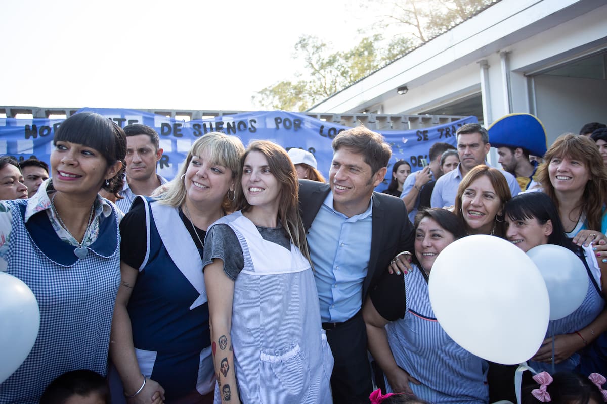 El gobernador Axel Kicillof en el acto de inicio de clases en la provincia
