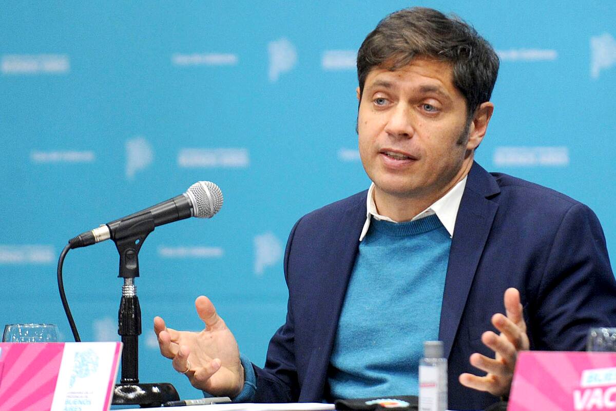 El gobernador Axel Kicillof, uno de los mandatarios con los cuales quiere conversar la Mesa de Enlace