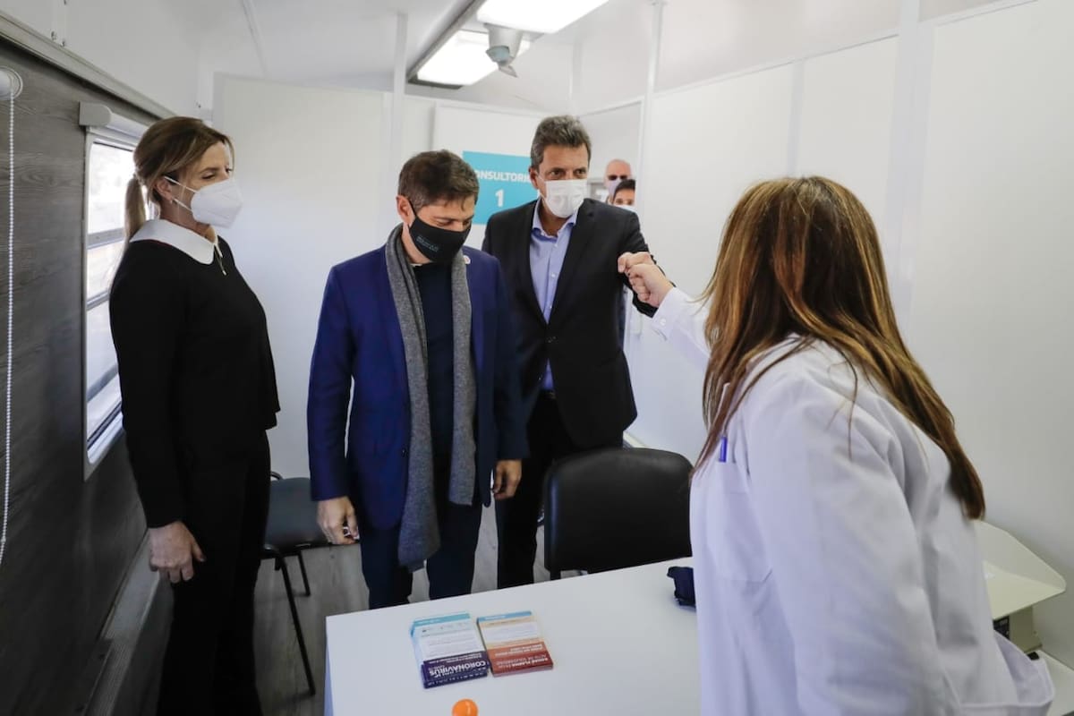 El gobernador Axel Kicillof y el presidente de la Cámara de Diputados, Sergio Massa.