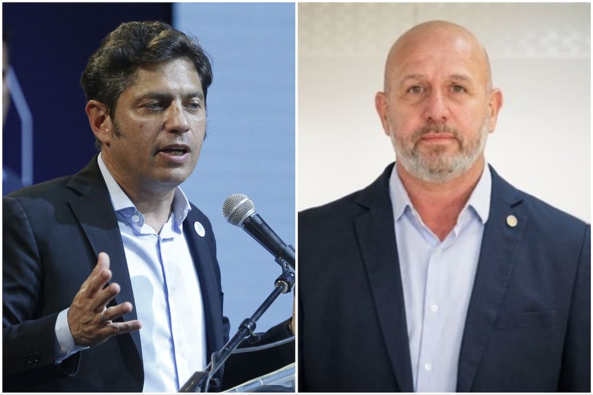 El gobernador bonaerense, Axel Kicillof, y el ministro de Seguridad porteño, Waldo Wolff