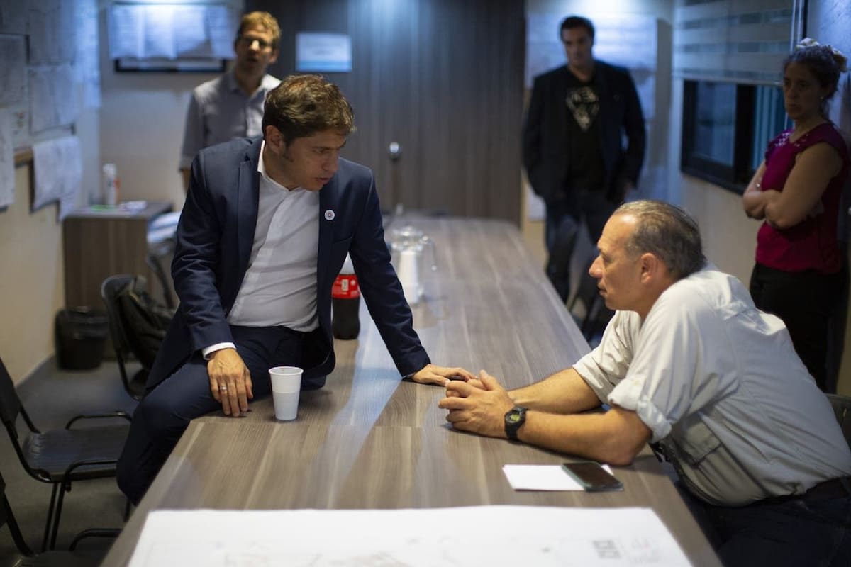 El gobernador bonaerense, Axel Kicillof, y su ministro de Seguridad, Sergio Berni