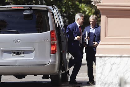 El gobernador cordobés Martín Llaryora, en una de sus visitas a la Casa Rosada