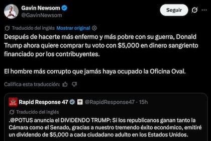 El gobernador de California calificó la propuesta como “dinero sangriento financiado por los contribuyentes”
