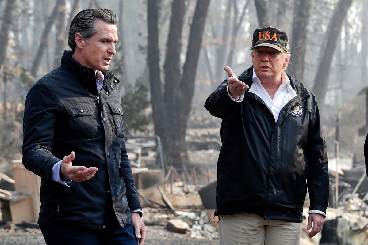El gobernador de California, Gavin Newson y presidente, Donald Trump estarían acercando posiciones, tras la cooperación federal luego de los devastadores incendios en California