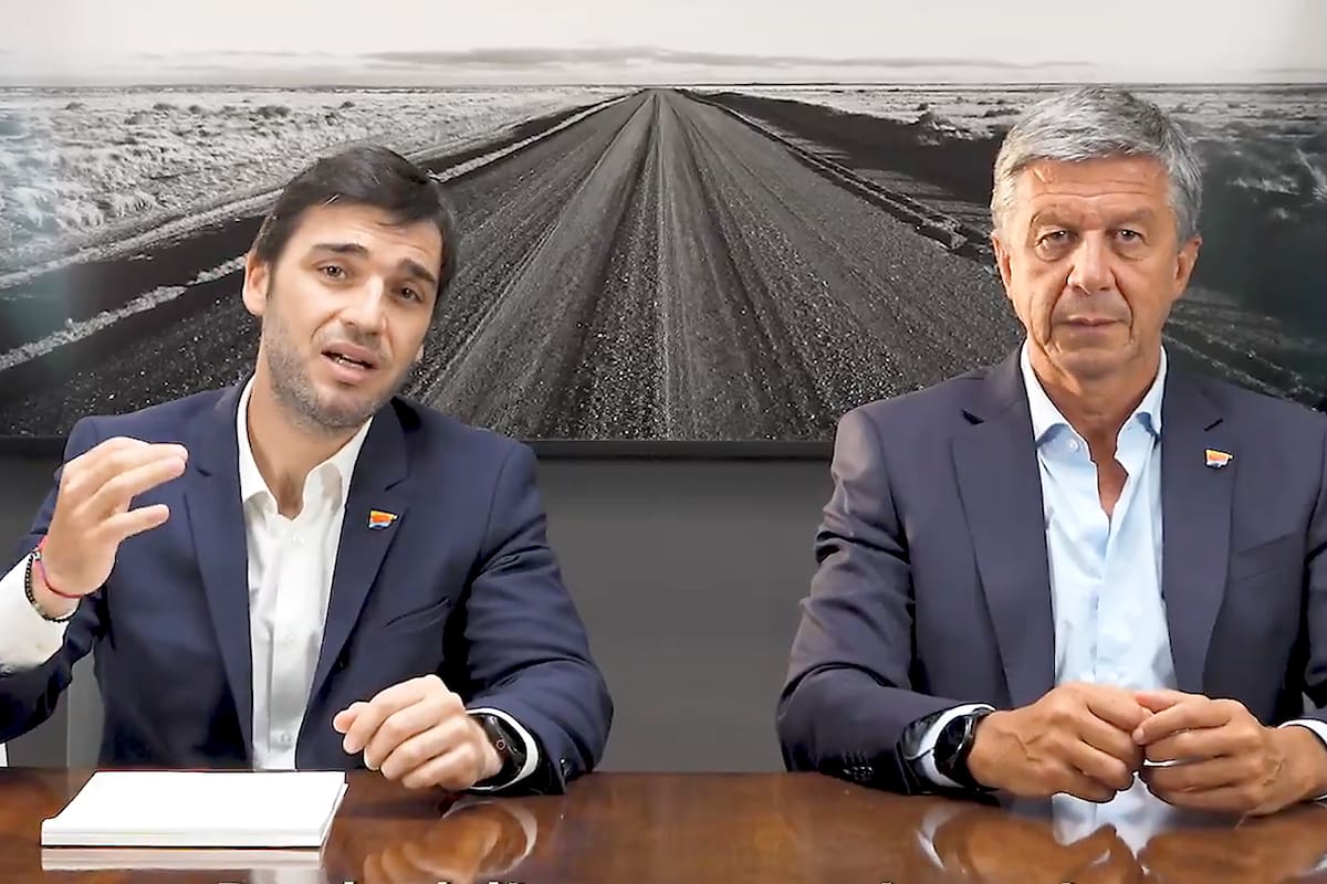 El gobernador de Chubut, Ignacio Torres, y su vice Gustavo Menna