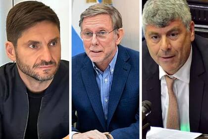 El Gobernador de Córdoba, Maximiliano Pullaro; el secretario de Agricultura, Juan José Bahillo y el exdiputado nacional, Ricardo Buryaile