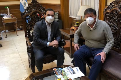 El gobernador de Corrientes, Gustavo Valdés, y Martín Schvartzman, CEO de Expoagro