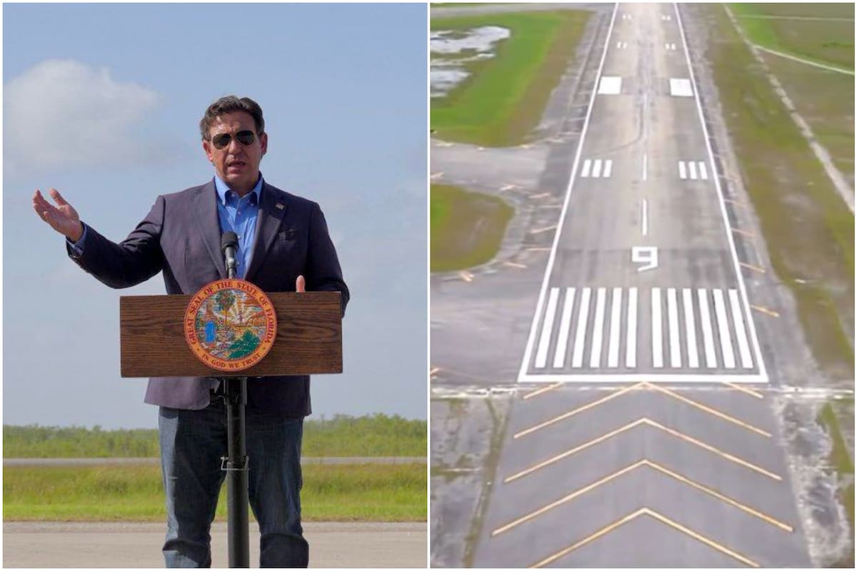 El gobernador de Florida, Ron DeSantis, confirmó el inicio de los traslados aéreos de migrantes indocumentados desde un centro temporal ubicado en los Everglades