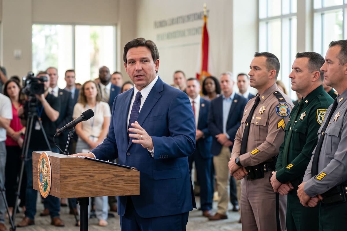 El gobernador de Florida, Ron DeSantis, declaró que los bonos de US$5000 son una muestra de que el estado "respalda y apoya" a los agentes