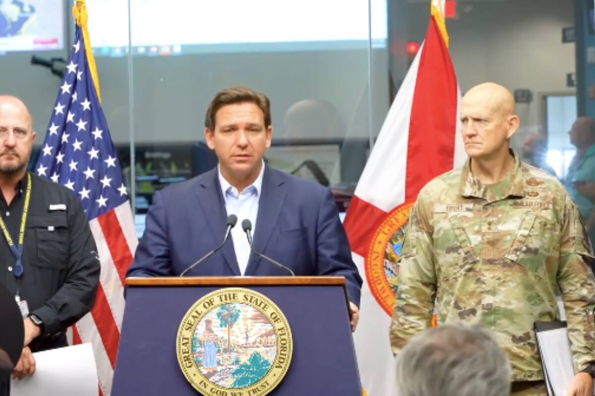 El gobernador de Florida Ron DeSantis ha alertado a los habitantes del estado sobre el pronóstico del huracán Ian