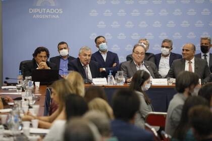 El gobernador de Jujuy, Gerardo Morales, expuso hoy en la Cámara de Diputados.