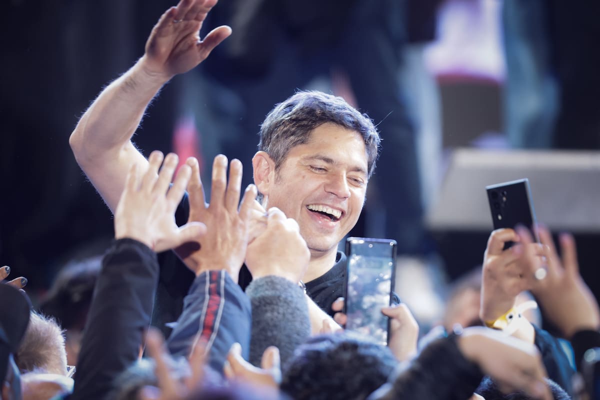 El gobernador de la provincia de Buenos Aires, Axel Kicillof, al conocerse los resultados de las elecciones del domingo