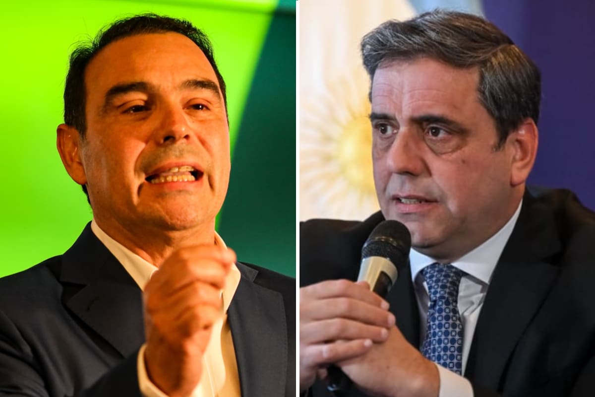 El gobernador de la provincia de Corrientes, Gustavo Valdés, junto al flamante ministro del Interior, Lisandro Catalán