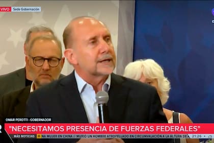 El gobernador de Santa Fe, Omar Perotti, dio una conferencia de prensa tras una cumbre de Seguridad
