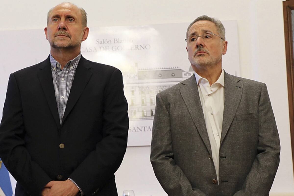 El gobernador de Santa Fe, Omar Perotti, y el ministro de Seguridad, Marcelo Saín