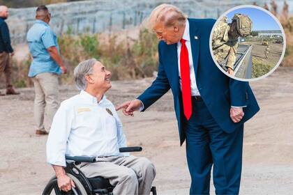 El gobernador de Texas, Gregg Abbott, y el candidato republicano Donald Trump, aliados en la lucha contra la inmigración ilegal