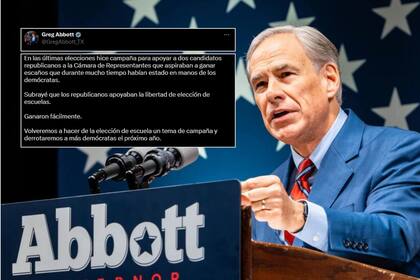 El gobernador Greg Abbott aseguró en redes sociales que insistirán con el programa de vouchers y que gracias a esto ganarán las elecciones en 2026