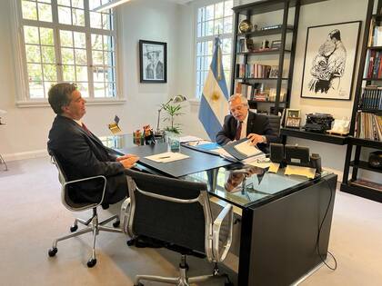 El gobernador Jorge Capitanich, en Olivos, con Alberto Fernández