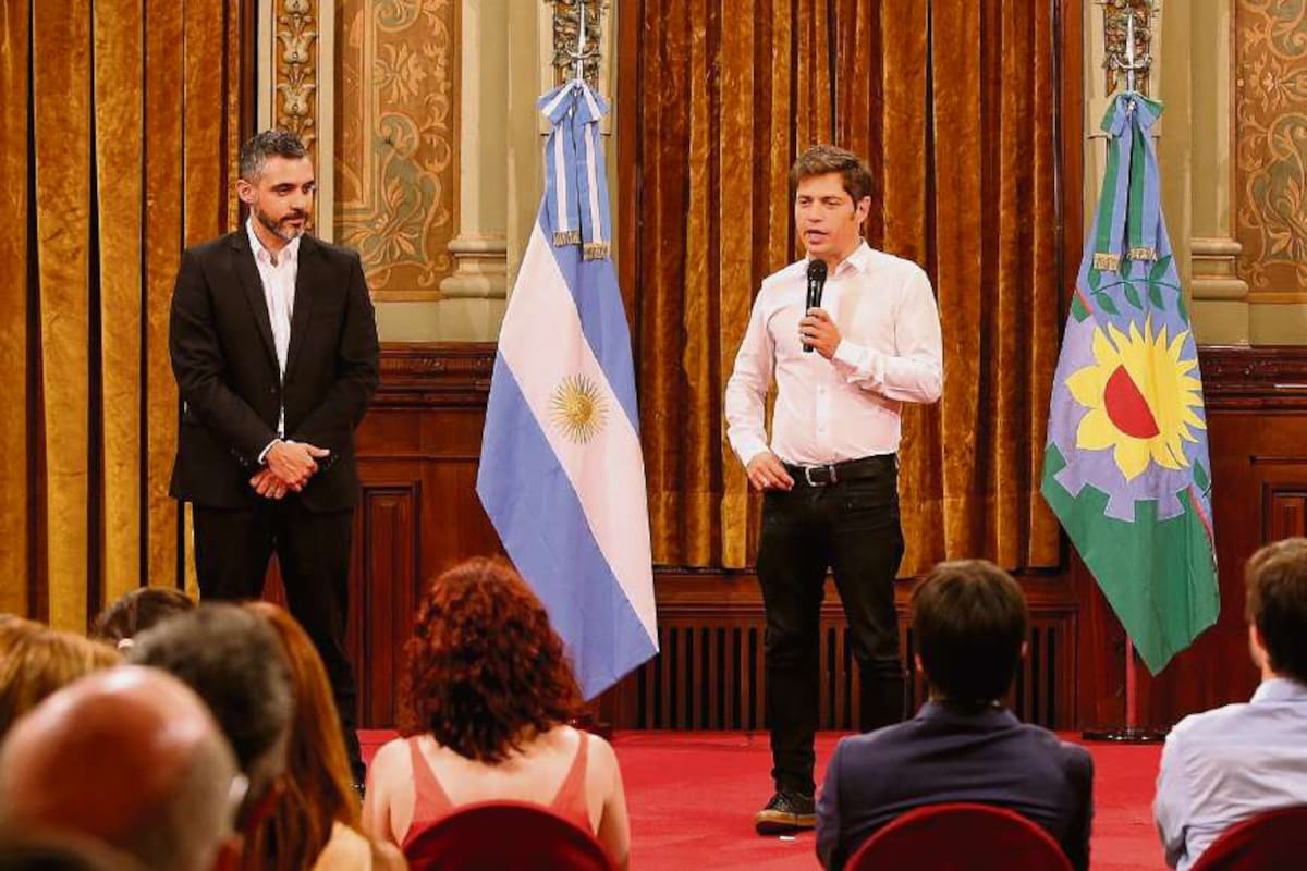 El gobernador Kicillof al poner en funciones al nuevo titular de ARBA, Cristian Girard