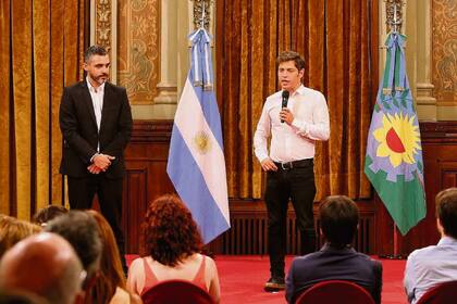 El gobernador Kicillof al poner en funciones al nuevo titular de ARBA, Cristian Girard