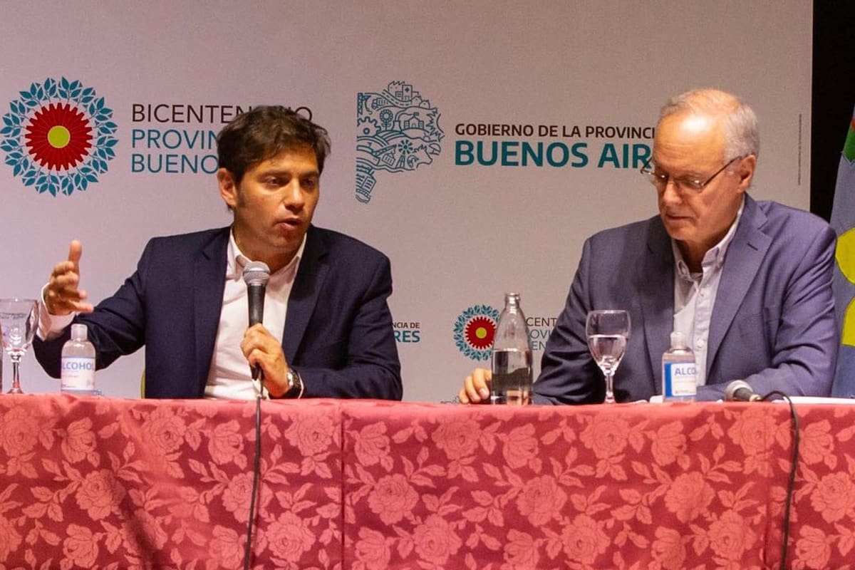 El gobernador Kicillof y su ministro de Salud, Daniel Gollán
