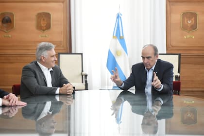 El gobernador Llaryora y el ministro Francos, en una reunión previa a los conflictos por la ley ómnibus
