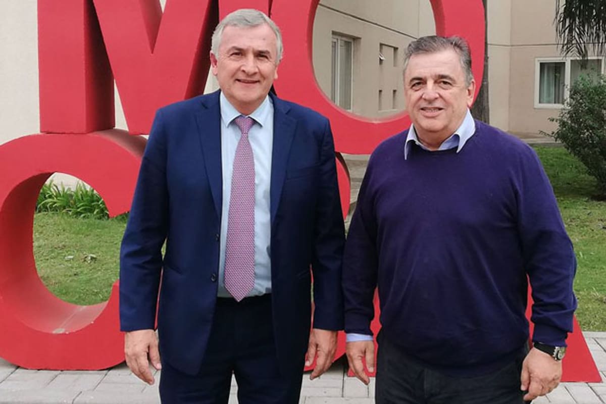 El gobernador Morales, ayer junto a Negri