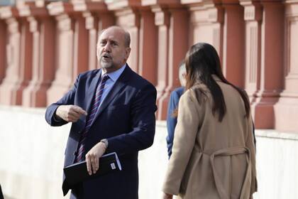 El gobernador Omar Perotti en su reciente paso por Buenos Aires para reunirse con la ministra Batakis